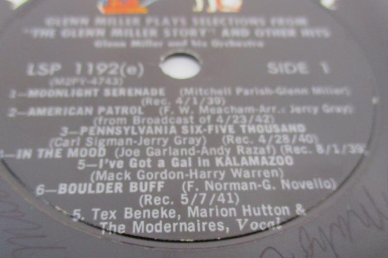 Glenn Miller Selections from The Glenn Miller Story Vinyl Record 1954 LSP-1192