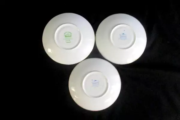 Lot of 3 Queen's Rosina China Floral Gold Rim Saucers Plates January 9 14