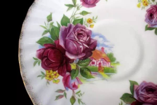 Lot of 3 Queen's Rosina China Floral Gold Rim Saucers Plates January 9 14