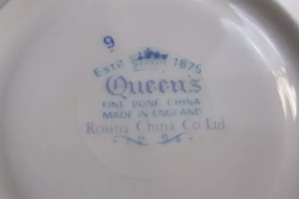 Lot of 3 Queen's Rosina China Floral Gold Rim Saucers Plates January 9 14