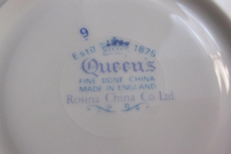 Lot of 3 Queen's Rosina China Floral Gold Rim Saucers Plates January 9 14