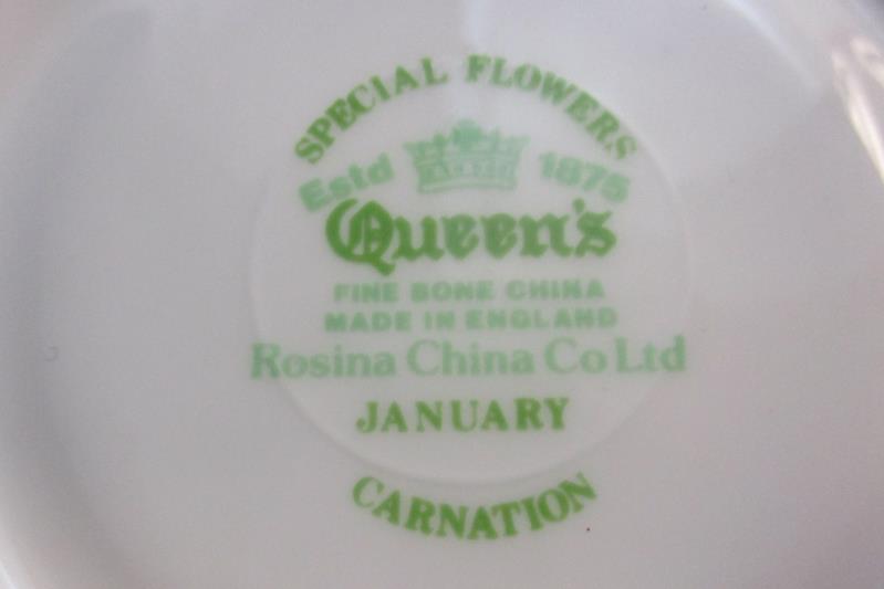 Lot of 3 Queen's Rosina China Floral Gold Rim Saucers Plates January 9 14