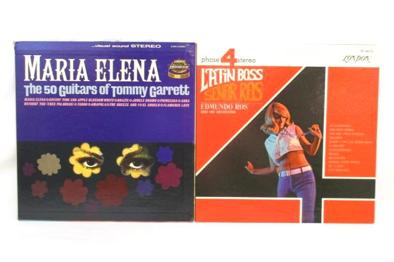 Lot of 2 Latin Vinyl Records 12 inch 33RPM Maria Elena 50 Guitars Latin Boss