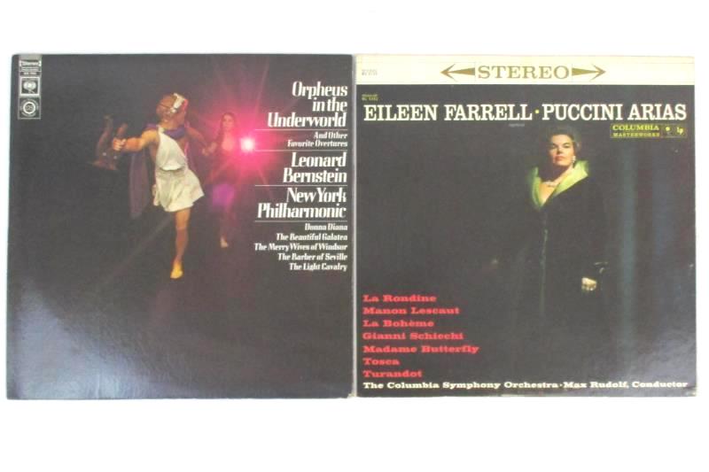 Lot of 3 Classical 33RPM Vinyl LP Records Orpheus Puccini Arias Jesse Crawford