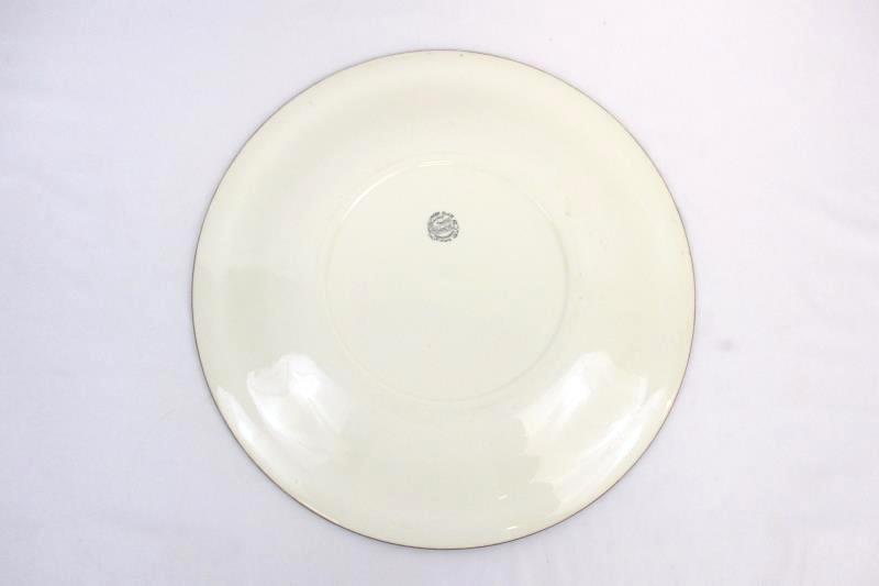Vernonware Vintage Organdie Serving Plate Yellow Brown 13.5 Inch Made in the USA