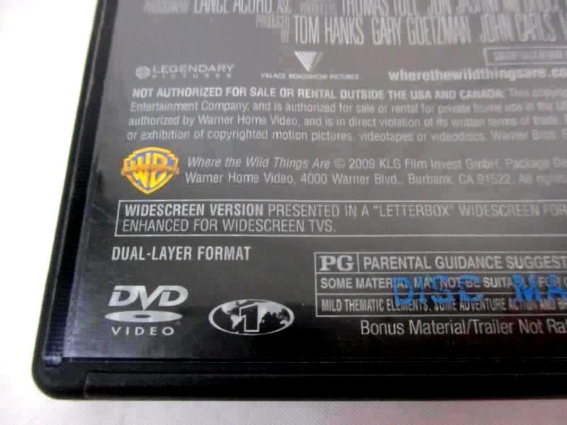 Where The Wild Things Are DVD Movie 2009 Spike Jonze Director