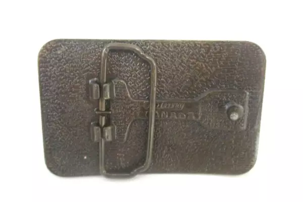 Vintage 1980 Century Belt Buckle Bronze CFAC Radio 960 Calgary Canada