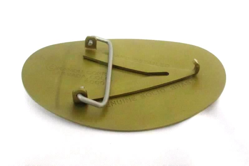 Vintage Kandu Corp Solid Brass Hand Detailed Alaska Belt Buckle USA