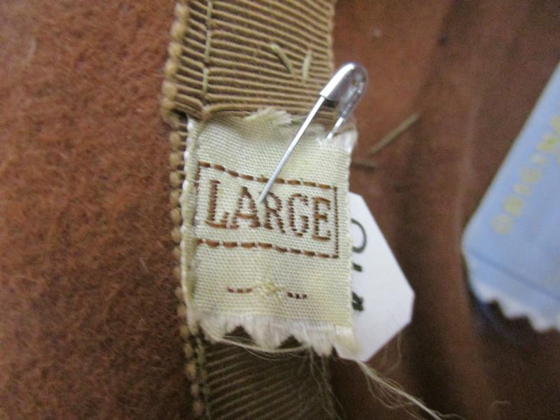 Vintage Brown Original Chapeaux Louise Womens Hat Size Large Wool Satin
