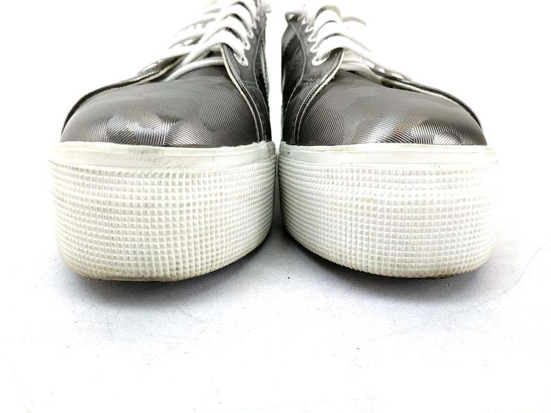 Superga Army Chrome Platform Fashion Sneakers Silver Metallic Camo Women's 8.5