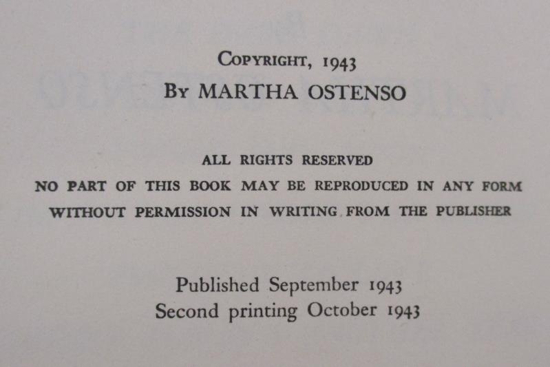 O River, Remember! Martha Ostenso Hardcover 1943 2nd Print Dodd Mead & Co
