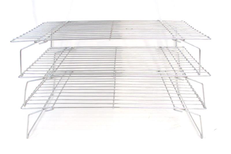 3 Tier Cooling Rack Nonstick Coating Bakeware Bake Cookie Stackable Collapsible
