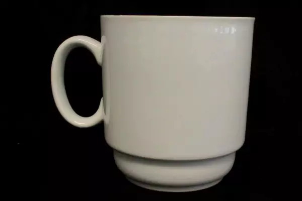 Vintage Den Gamle By Aarhus Hattemageren Irene Coffee Mug Tea Cup White Denmark
