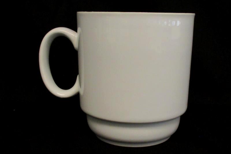 Vintage Den Gamle By Aarhus Hattemageren Irene Coffee Mug Tea Cup White Denmark