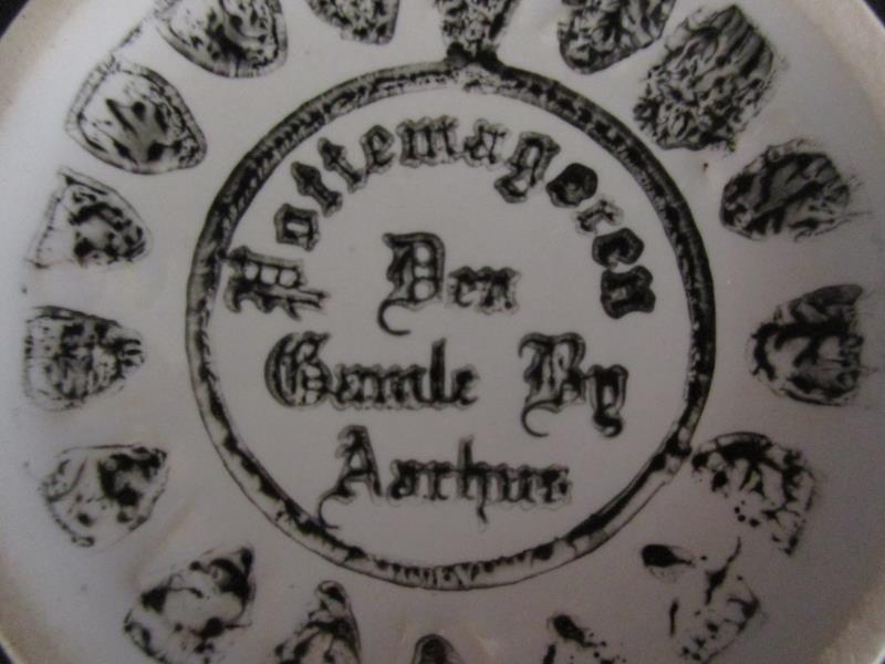 Vintage Den Gamle By Aarhus Hattemageren Irene Coffee Mug Tea Cup White Denmark