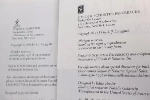 Lot of 2 AJ Langguth Books Patriots & Union 1812 American Revolution