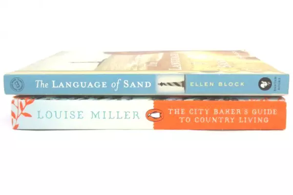 Lot of 2 Paperback Novels Language of Sand & City Bakers Guide To Country Living