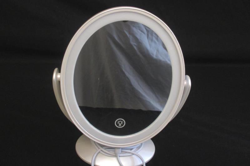 Aesfee Makeup Mirror LED Light Touch Sensor Rechargeable 7x Magnified White