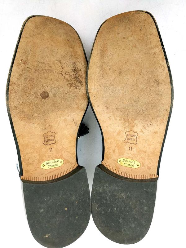 stacy adams genuine snakeskin shoes