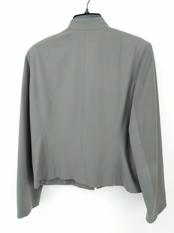 Brooks Brothers Zip Up Suit Jacket Gray Wool Blend Women's 10 Petite
