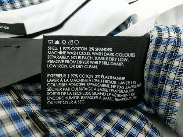 Club Monaco Camilla Walking Shorts Low Rise Blue Check Bermuda Womens Size 4 New