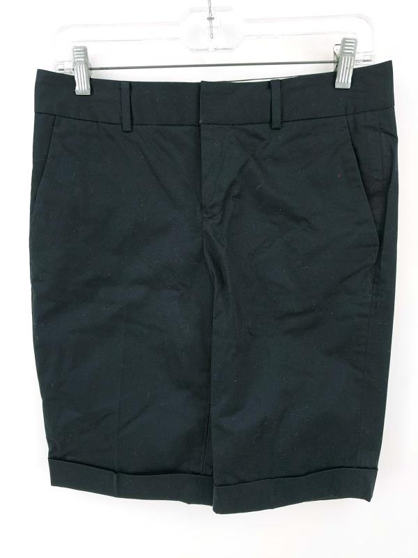 Club Monaco Camilla Walking Shorts Low Rise Black Bermuda Womens Size 4