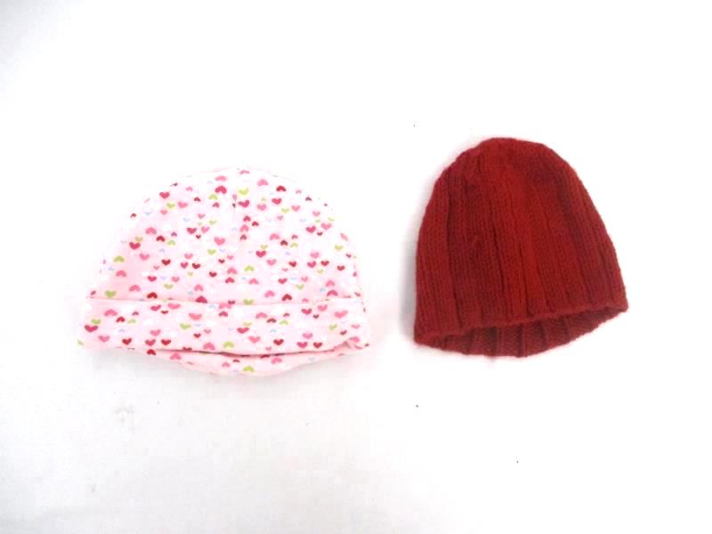 Lot of 6 Infant Baby Girl Hats Beanies Baseball Cap Owl Crochet Different Sizes