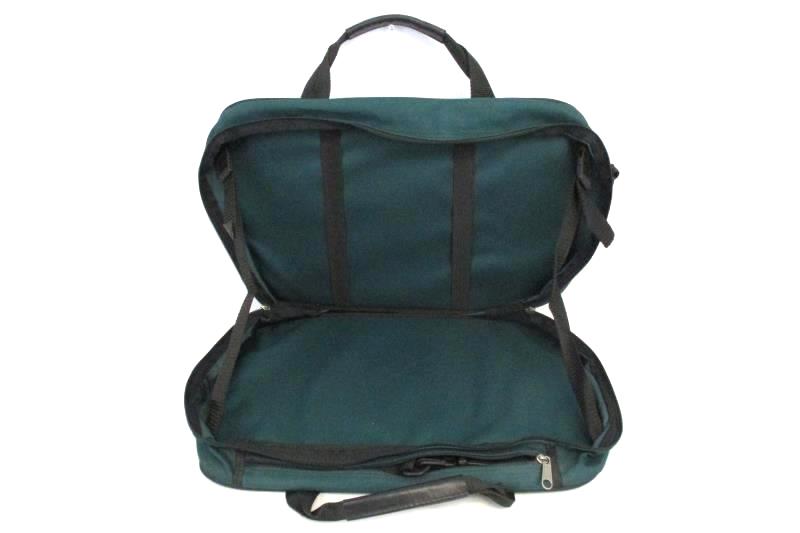 Uphill Down USA Travel Bag Messenger Luggage Green Floral Canvas Missing Strap