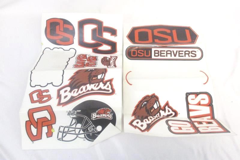 Lot of 7 OSU Oregon State University Items Battery Powered Candles Stickers Jar