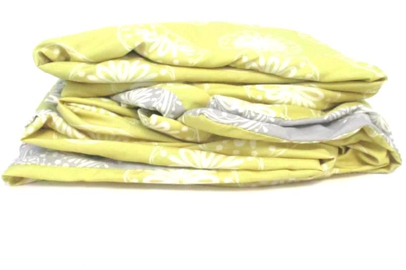Storehouse Duvet Cover White Yellow Gray Floral Buttons Pillow Sham Size 90 X 90
