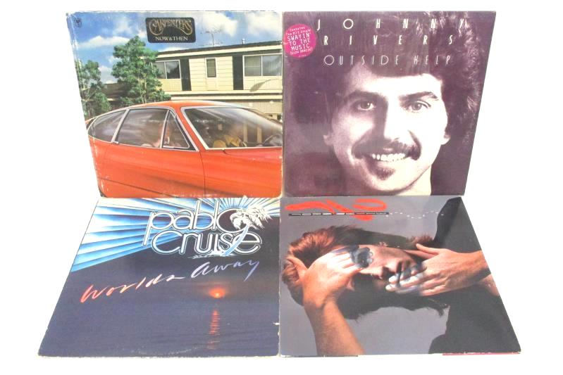 Lot of 4 Soft Rock and Pop Rock Records John Waite Carpenters Cruise Rivers