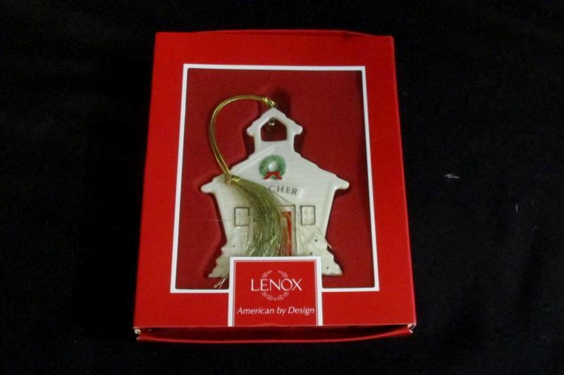 Lenox For My Teacher Christmas Porcelain Ornament School House
