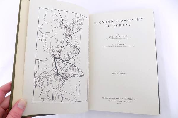 Economic Geography of Europe 1931 1st Ed by W O Blanchard and S S Visher