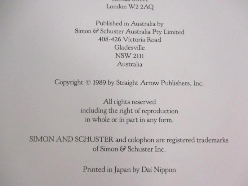 Rolling Stone The Photographs 1989 Simon & Schuster Hardcover with Dust Jacket