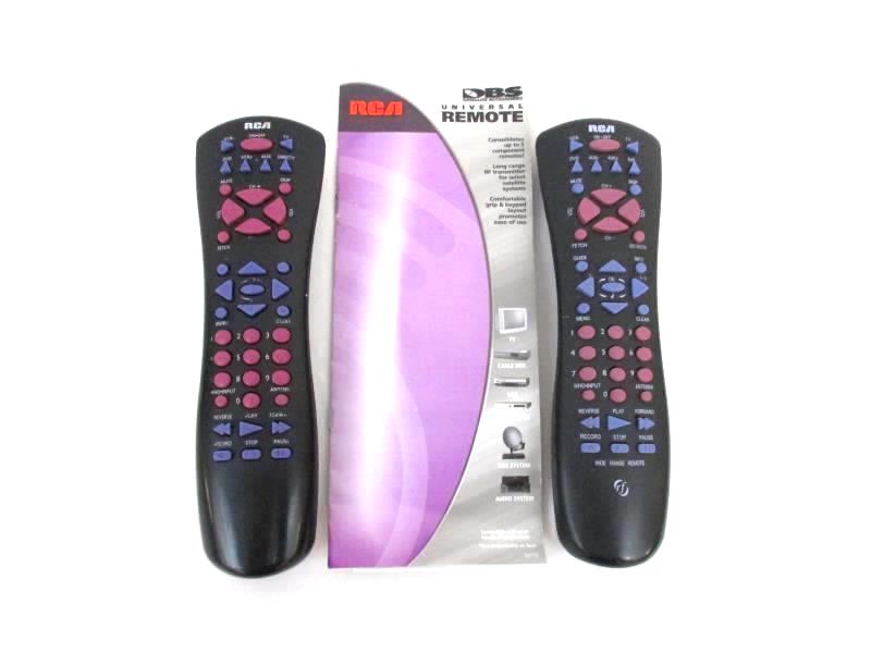 Lot of 2 RCA Wide Range Universal Remotes TV DVD VCR Replacements Black