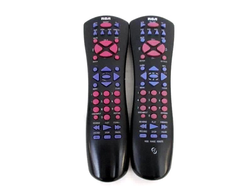 Lot of 2 RCA Wide Range Universal Remotes TV DVD VCR Replacements Black