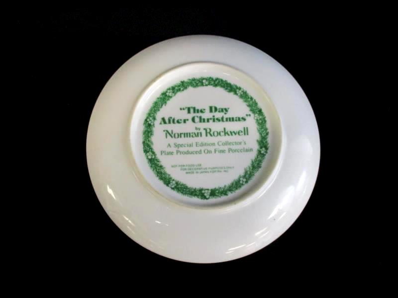 Vtg Norman Rockwell Day After Christmas Collectors Plate Special Edition 6.5in