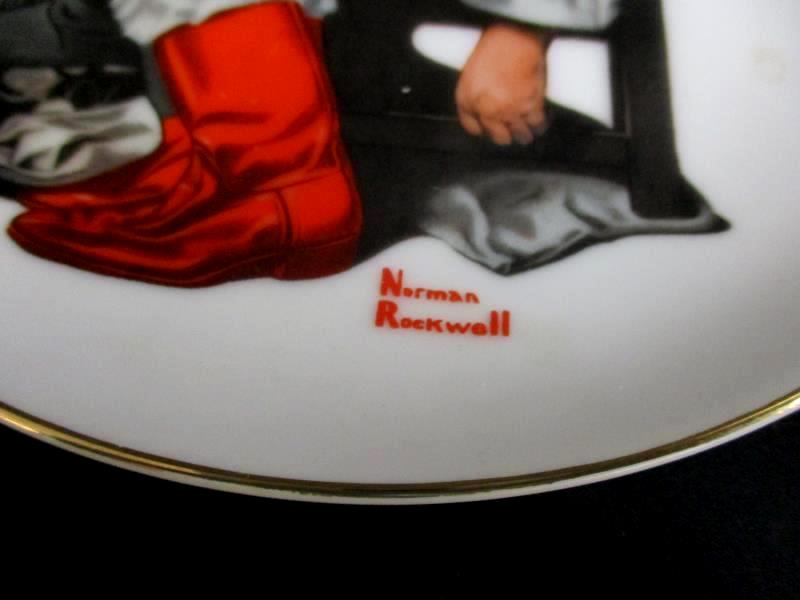 Vtg Norman Rockwell Day After Christmas Collectors Plate Special Edition 6.5in