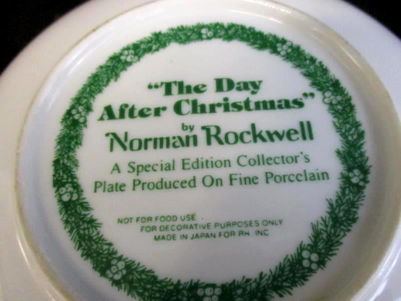 Vtg Norman Rockwell Day After Christmas Collectors Plate Special Edition 6.5in