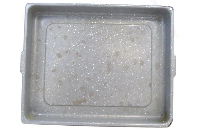 Enamel Speckled Broiler Drip Pan With Aluminum Rack 16 x 13in