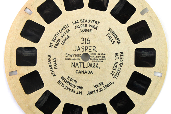 1940's View Master Reel #316 Jasper National Park Canada I Hand Lettered