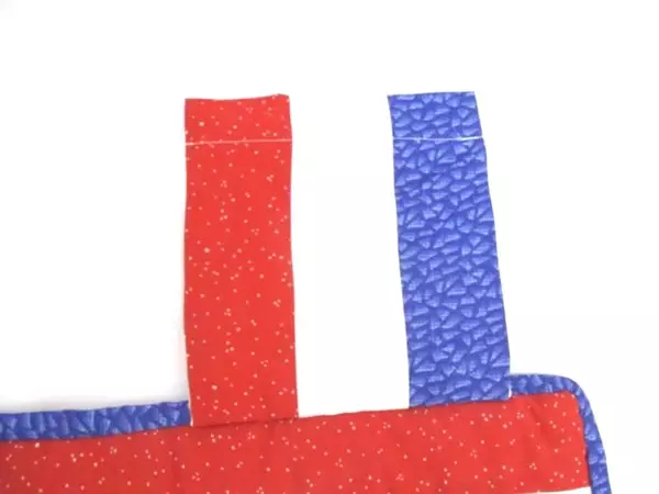 Red White and Blue with Star Flag Quilt Wall Hanging 31 x 29 inches