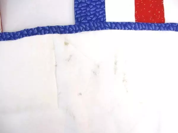 Red White and Blue with Star Flag Quilt Wall Hanging 31 x 29 inches