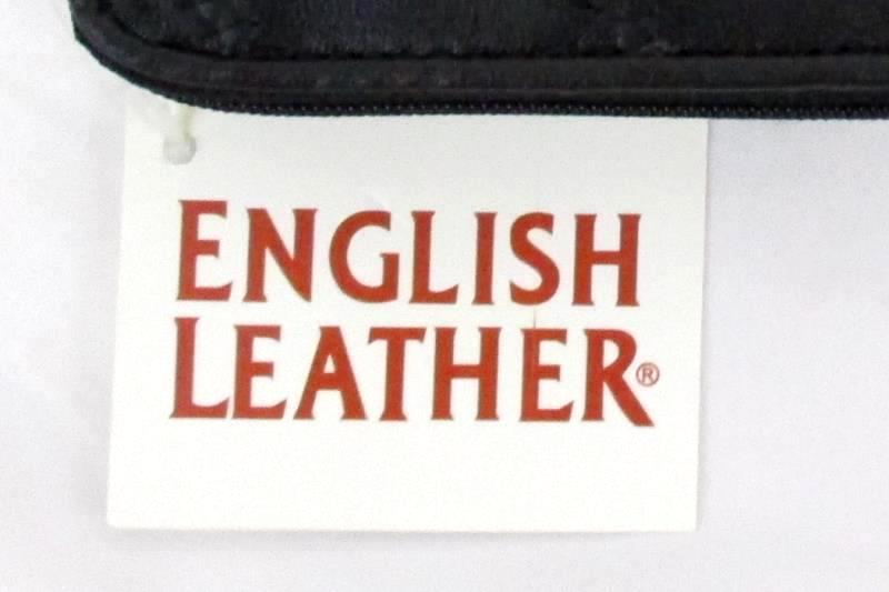 English Leather Women's Wallet Black Patchwork Multi Pocket Card Slots With Tag