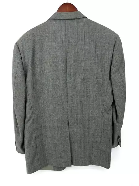 HART SCHAFFNER MARX Suit Jacket 100% Australian Wool Gray Plaid Mens 42 R