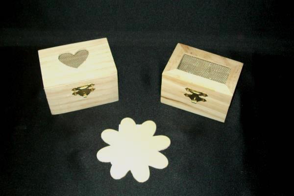Lot of 8 Wooden Block Shapes - Flower, Bird House & Little Box