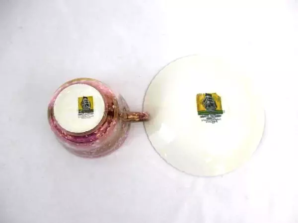 Gray's Pottery Sunderland Lustreware Cup and Saucer Dickens Days