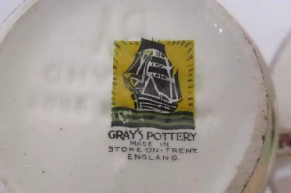 Gray's Pottery Sunderland Lustreware Cup and Saucer Dickens Days