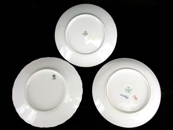 Lot of 3 Antique Collector Plates Green Floral Bareuther Hutschenreuther Iris