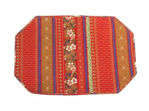 Cranberry Floral Placemats Napkins Taper Candles For 2